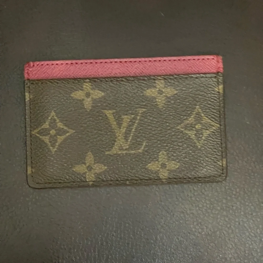Louis Vuitton Brown and Pink Monogram Card Case